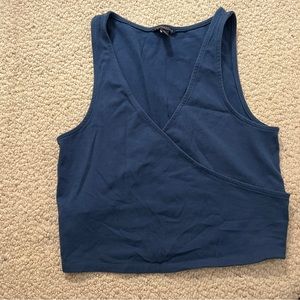 V neck crossbody tank top